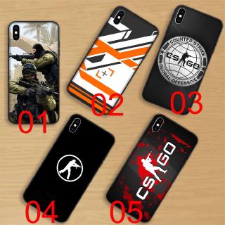 Ốp điện thoại silicon dẻo viền đen in hình game Counter-Strike CSGO cho iPhone 6 6s 7 8 Plus X XS Max XR 5 5S SE