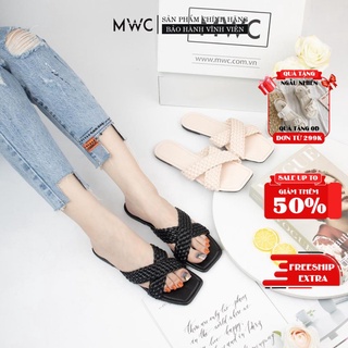 Dép Nữ MWC Đế Bệt Quai Đan Siêu Xinh NUDE- 3359