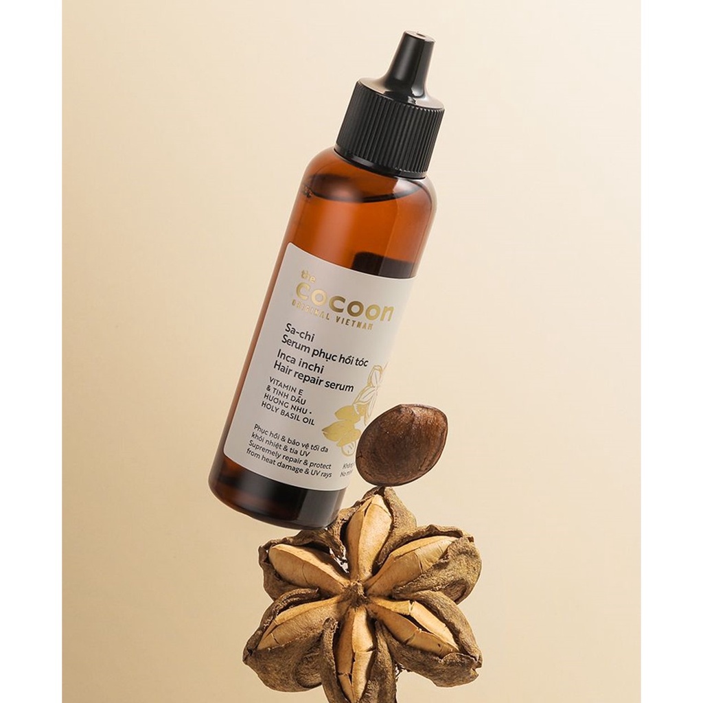 Serum Sachi COCOON Phục Hồi Và Bảo Vệ Tóc Khỏi Nhiệt Và Tia UV 70ml