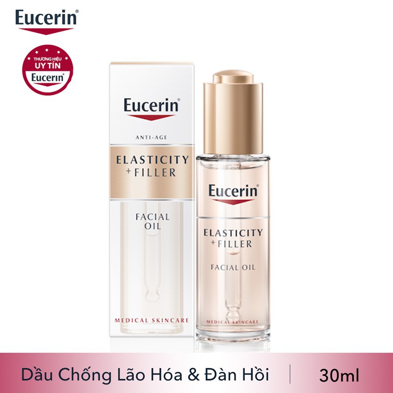 Eucerin Dầu Dưỡng Da Ngăn Ngừa Lão Hóa Hyaluron Filler + Elasticity Oil 30ml
