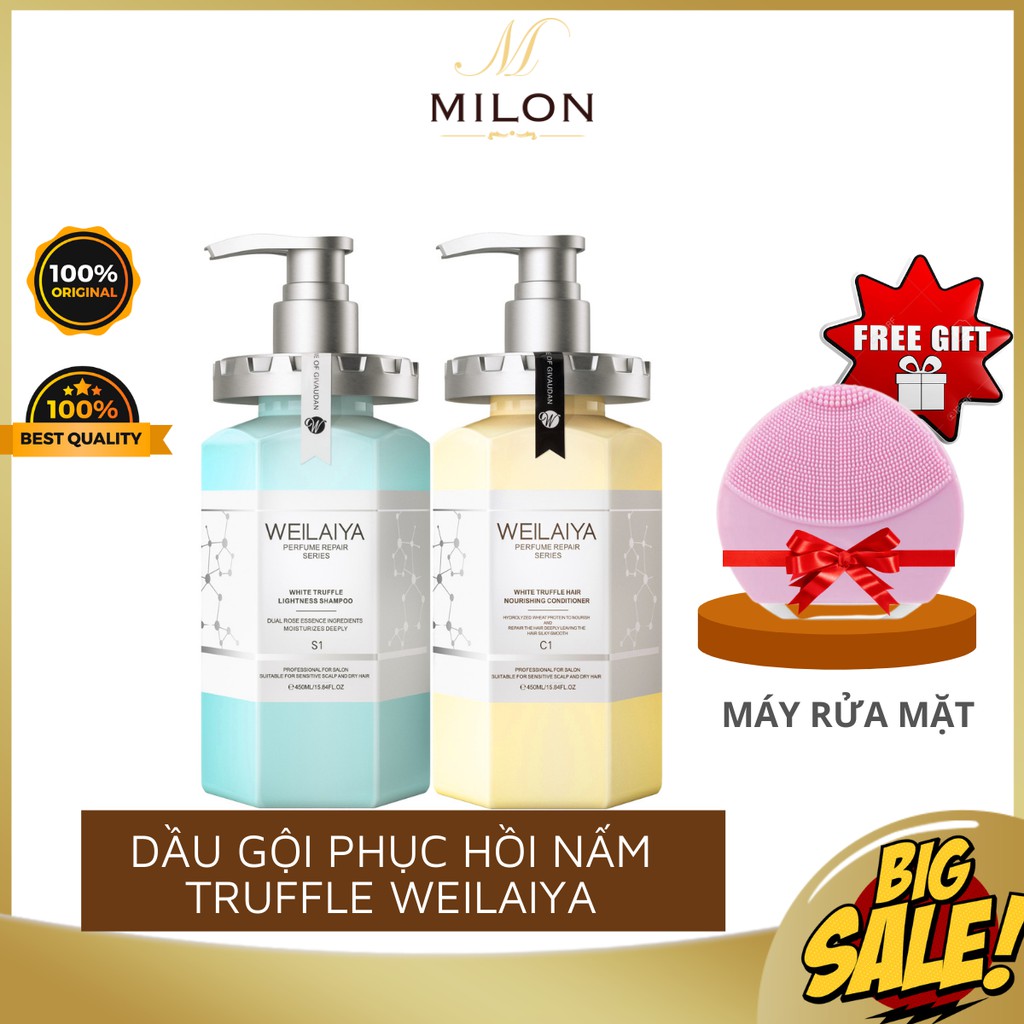 Bộ Dầu Gội Xả Phục Hồi Tóc Hư Tổn Đa Tầng Nấm Truffle Weilaiya, Phục Hồi Tóc Xơ, Khô, Chẻ ngọn