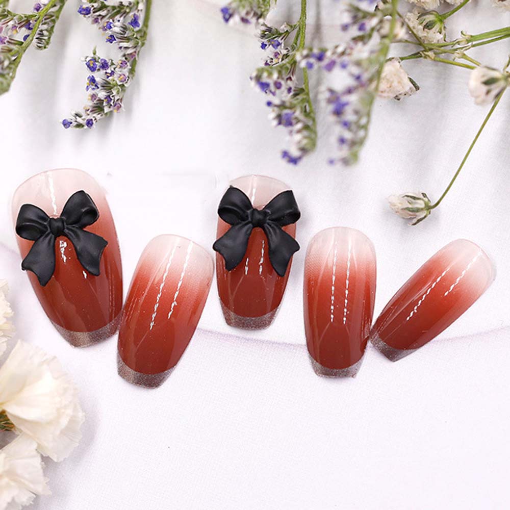 [Hàng mới về] Set 10 nơ 3d trang trí móng nghệ thuật nhiều màu sắc DIY