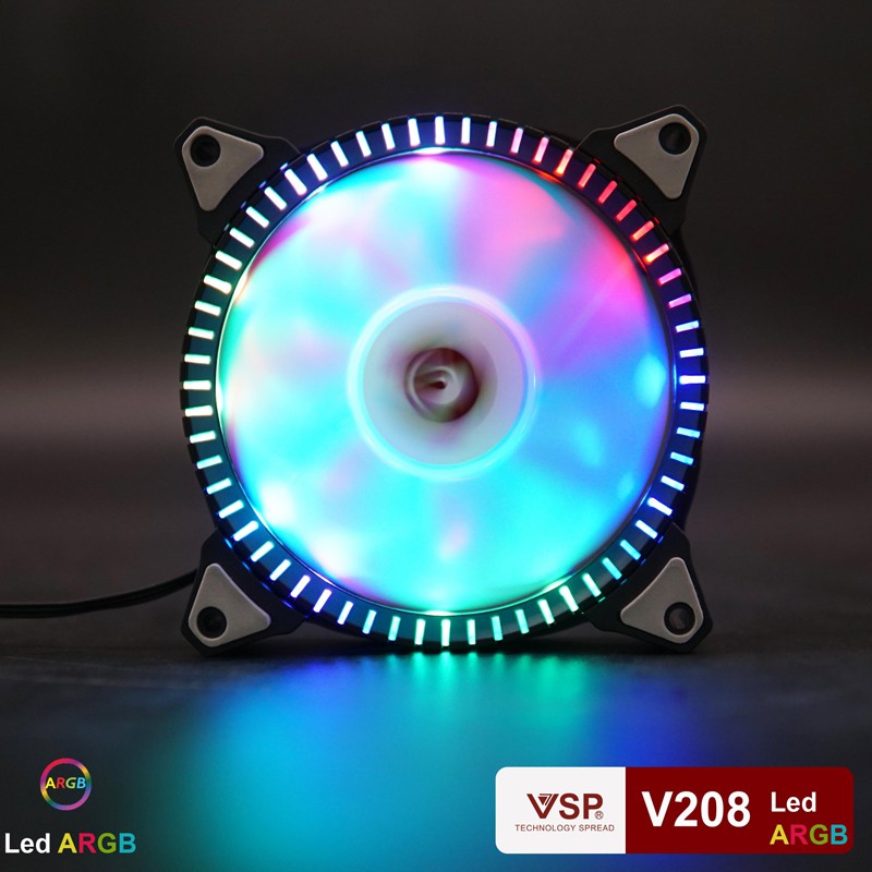 Fan case VSP đèn LED RGB làm đẹp làm mát vỏ thùng máy nhiều mã V201 V202 V202B V208 V209