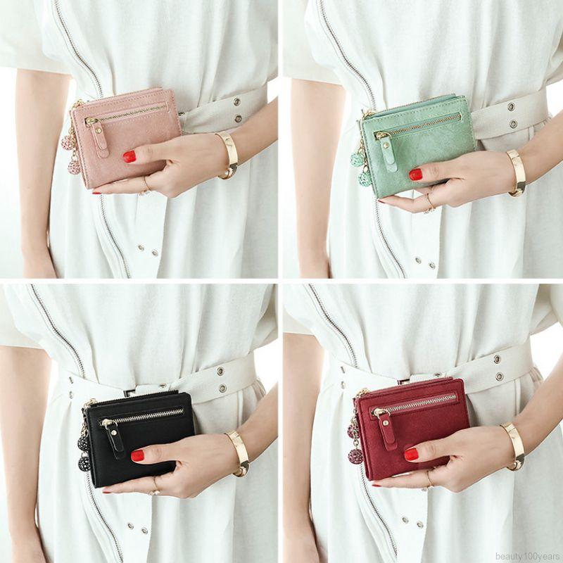 Ví ngắn kiểu nhám đựng tiền/thẻ đa năng phong cách retro dành cho nữ | BigBuy360 - bigbuy360.vn