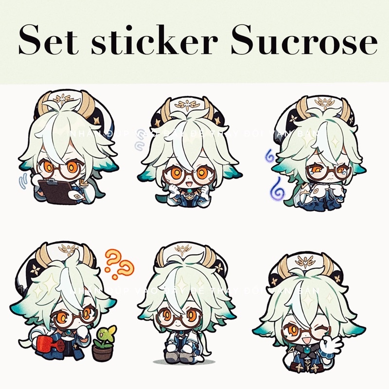 set sticker nhãn dán nhân vật sucrose