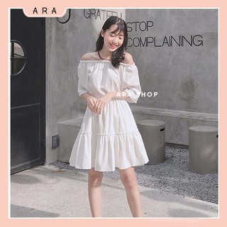 Váy Trễ Vai Bánh Bèo