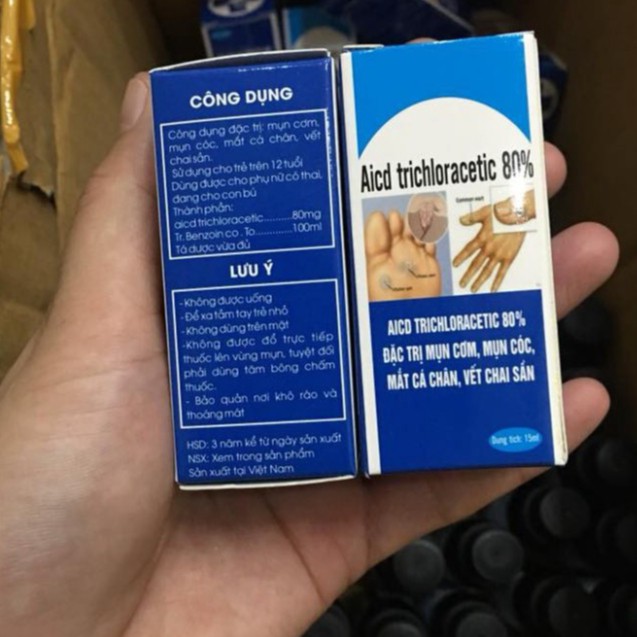 Loại Bỏ Mụn Cơm - Mụn Cóc - Mắt Cá Chân Viện Da Liễu - Acid Trivhloracetic 80% | BigBuy360 - bigbuy360.vn