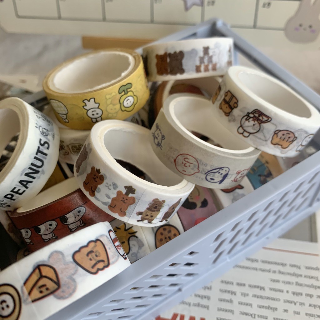 [Mã LIFEB04ALL giảm 10% tối đa 15K đơn 0Đ] WASHI TAPE HỌA TIẾT HOẠT HÌNH VÀ SNOOPY DỄ THƯƠNG (ảnh thật) - Tiệm nhà Chun