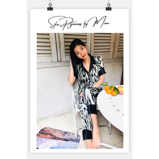 Pijamas lụa hoạ tiết