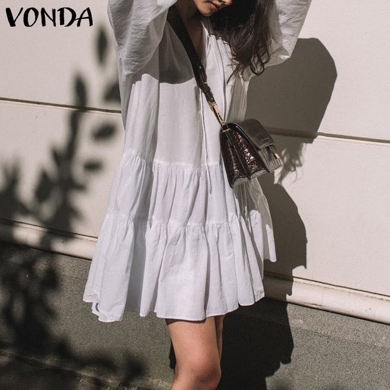 [ Mã FAGREEN1505 giảm 10% tối đa 30K đơn 99K] Đầm VONDA Màu Trơn Dài Tay Thời Trang Đáng Yêu Cho Nữ | BigBuy360 - bigbuy360.vn