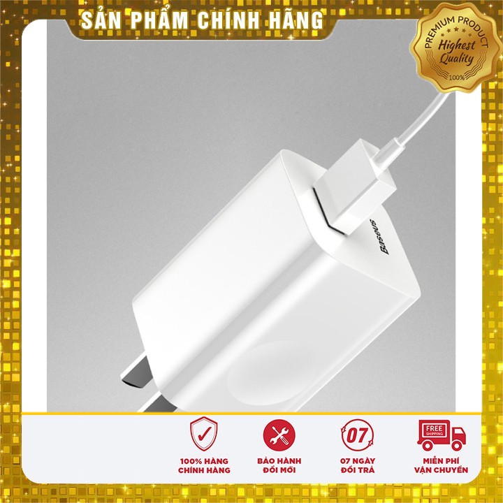 Củ sạc nhanh baseus 3A  24w quick charge 3.0 chống cháy nổ - cho iphone ipad samsung, an toàn pin