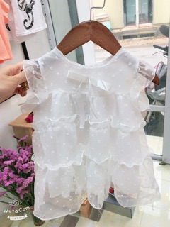 váy ren tầng cho bé gái