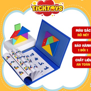 Đồ chơi xếp hình tangram có nam châm cho bé, đồ chơi phát triển trí tuệ