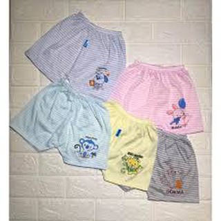 Quần chục đùi cotton kẻ cho bé