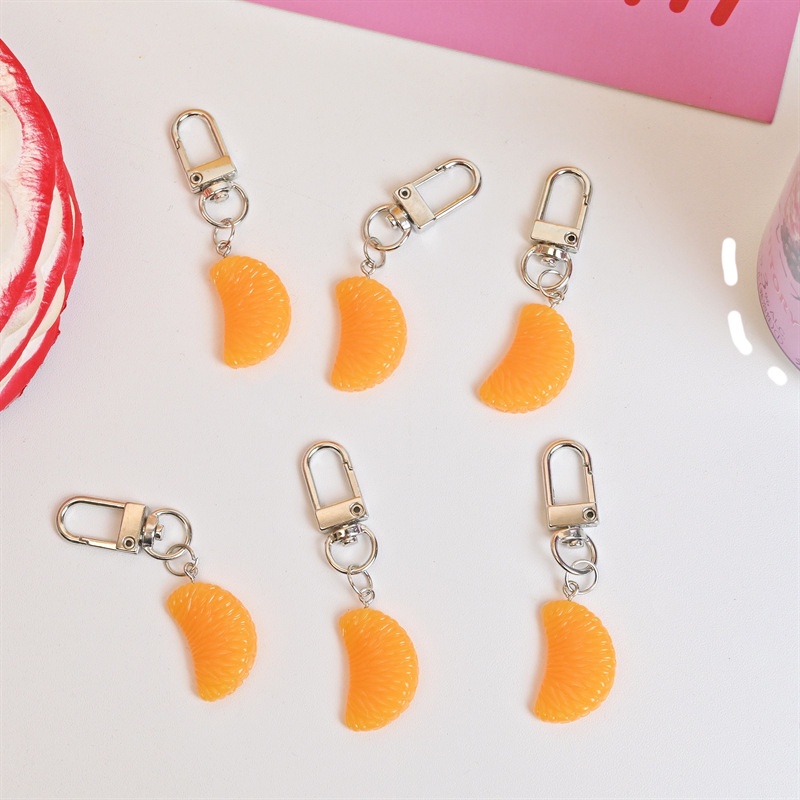 Móc Khóa Hình Trái Cam Dễ Thương Cho Nữ