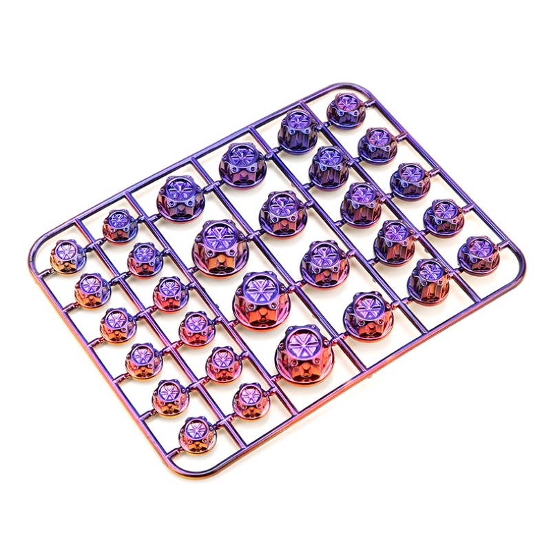 Chụp Ốc TiTan 7 Màu 1 Vỉ 33 Chi Tiết (Giá 1vỉ )