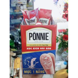 (06/2020)Xúc Xích Hải Sản Mực Một Nắng Ponnie 45g