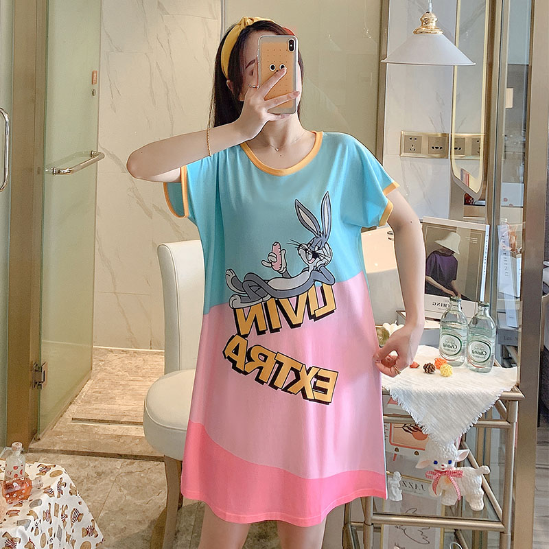 Đầm Ngủ Ngắn Tay Size Lớn Xinh Xắn Dành Cho Nữ / Size M-3Xl | BigBuy360 - bigbuy360.vn