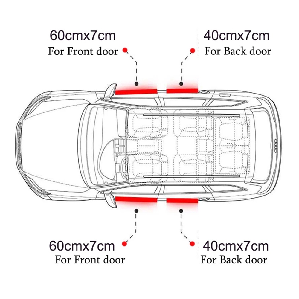 Bộ 4 Miếng Dán Bảo Vệ Cửa Xe Hơi Hyundai Tucson NX4 IX35 H7 2022 2021 2020 2019 2018 2009