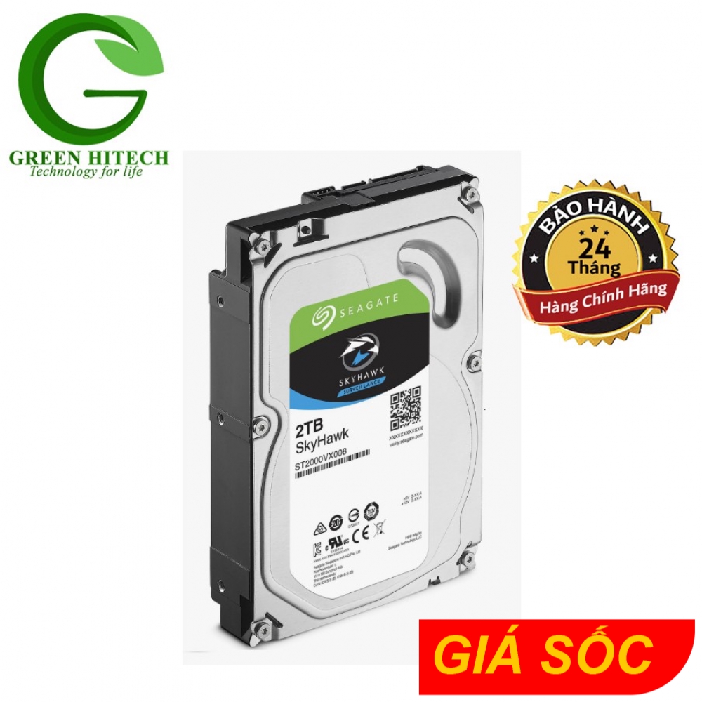 Ổ Cứng Camera SG Skyhawk 2TB 3.5" SATA (ST2000VX008) - Chính hãng BH 2 năm - 1 đổi 1