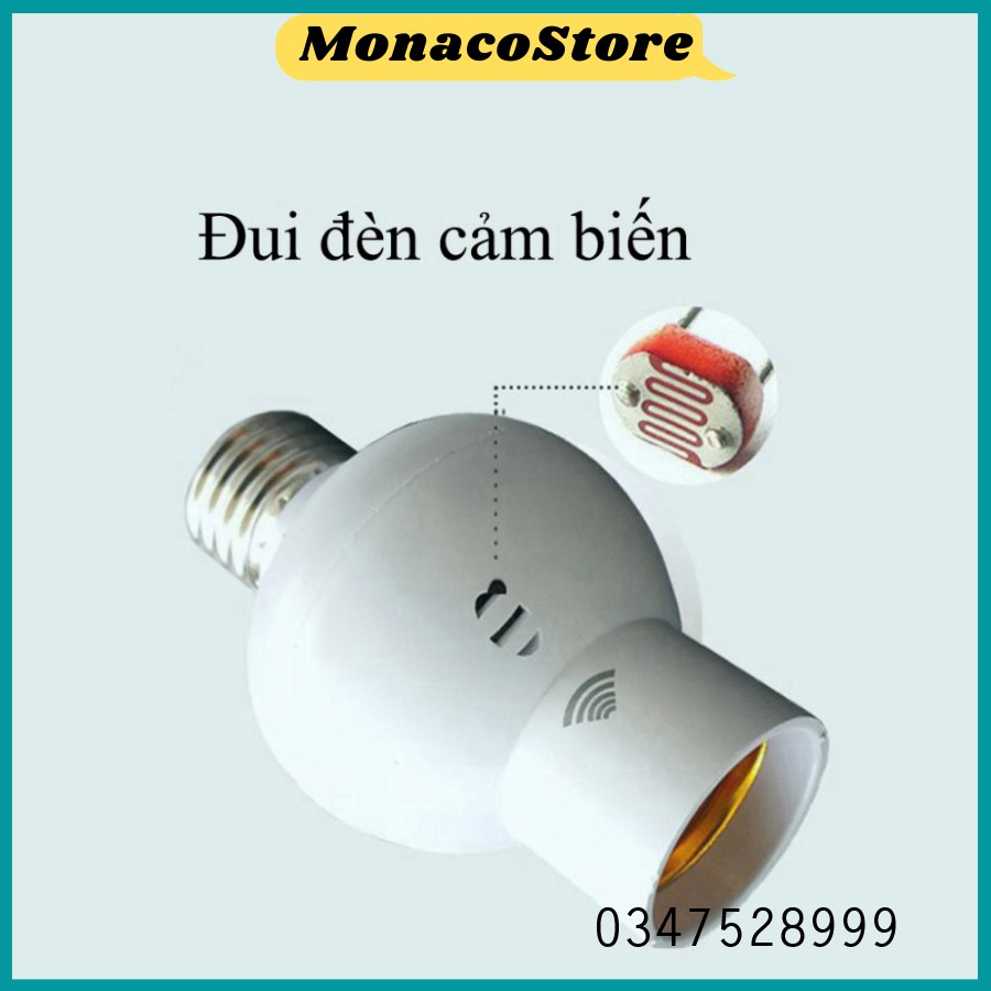 Đui đèn cảm biến chuyển động, cảm biến âm thanh tự động sáng đèn  - MonacoStore