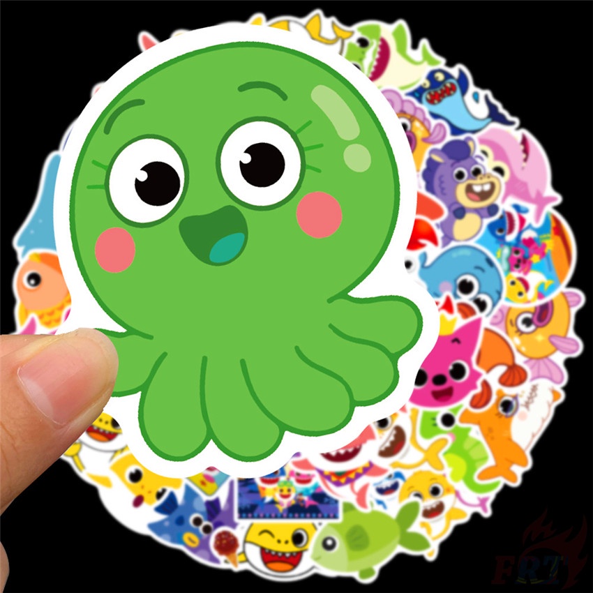 50Pcs/Set ❉ Baby Shark Series 02 Stickers ❉ Children's Song DIY Fashion Mixed Waterproof Doodle Decals Stickers
