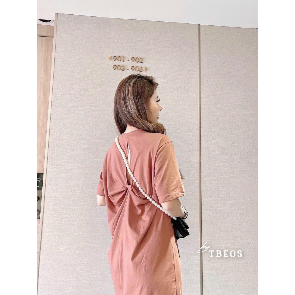 VÁY XUÔNG XOẮN LƯNG HỞ NHẸ NỮ TÍNH | BigBuy360 - bigbuy360.vn