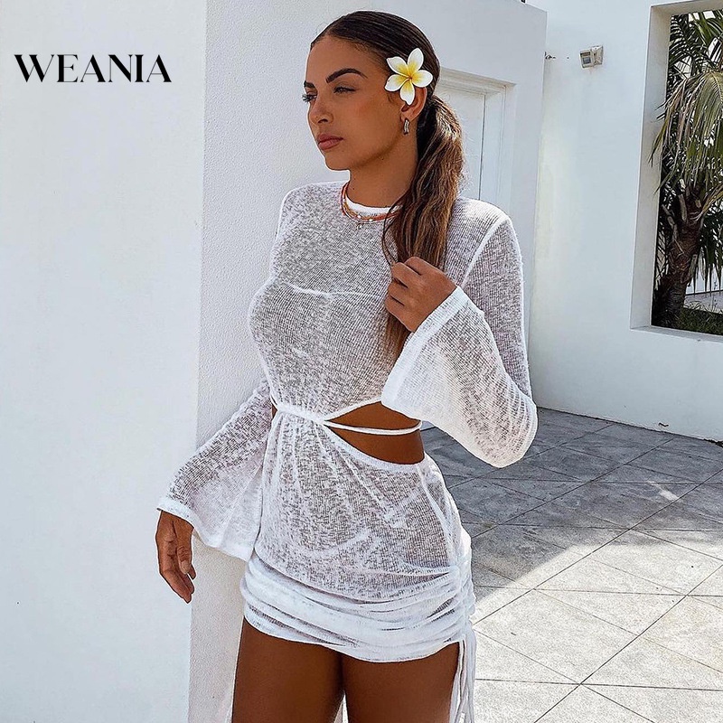 Đầm Body Tay Dài Thiết Kế Xuyên Thấu Quyến Rũ