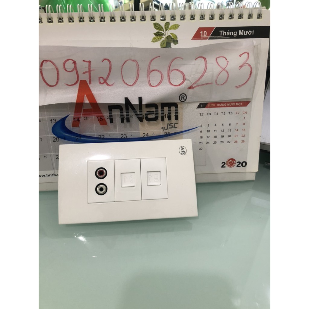 Bộ nhân âm tường 3 ổ audio mạng thoại