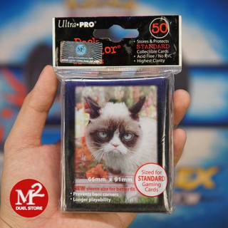 Bọc bài Standard size Ultra PRO Sleeves - Dành cho thẻ bài Pokemon Magic - GRUMPY CAT FLOWER - 50 cái