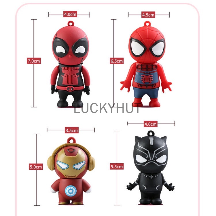 Usb 2.0 1GB 32 16 8GB 64GB 128GB Hình Báo Đen / Người Nhện