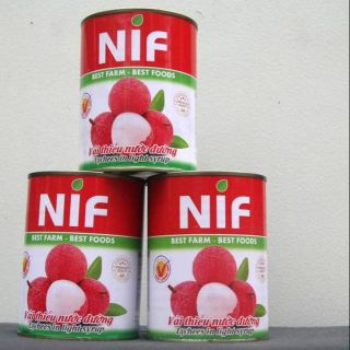 Vải nif là Vải tươi ngâm siro đóng hộp 565g