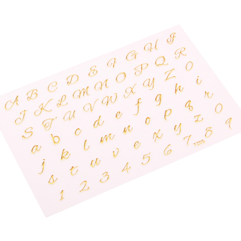 Miếng Dán Chữ Tiếng Anh Bằng Nhựa Epoxy Họa Tiết Hoa Lá Đẹp Mắt