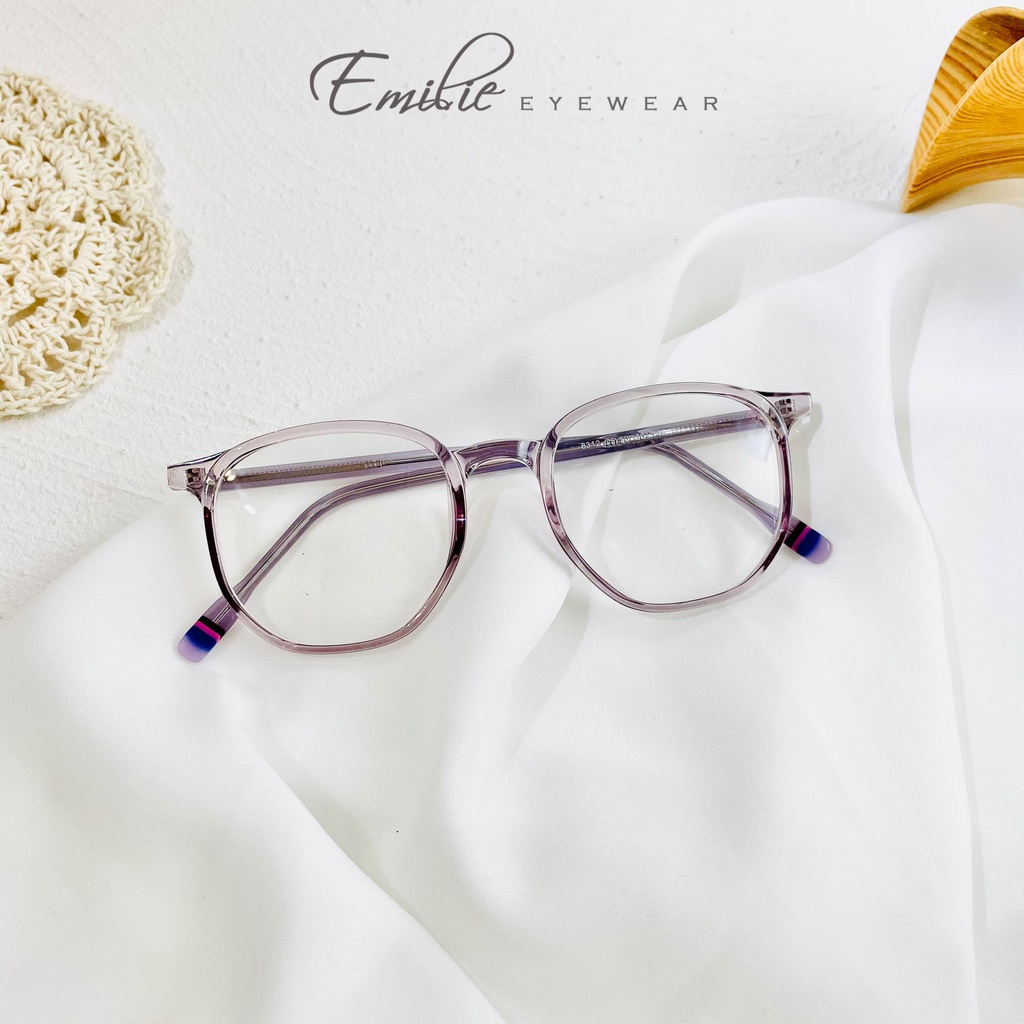 Gọng kính nữ nhựa dẻo cốt kim loại siêu chắc chắn Emilie eyewear phụ kiện thời trang 8312