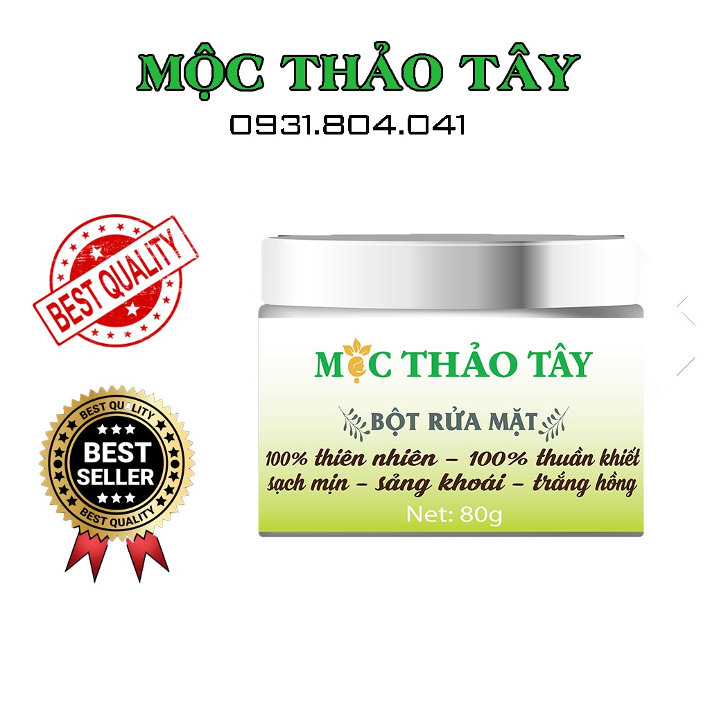 BỘT RỬA MẶT MỘC THẢO TÂY SẠCH DA, SÁNG DA