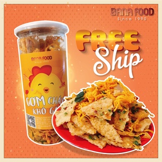 Cơm cháy khô gà Banafood 300gr, giòn ngon đậm vị, ăn vặt giá rẻ
