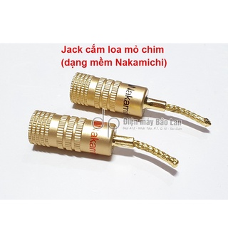Jack Mỏ Chim, Jack Cắm Loa Mỏ Chim Mềm Nakamichi (2 Cái)