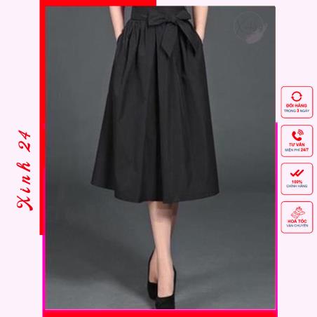 Chân váy xòe dáng dài công sở, nữ tính thanh lịch | BigBuy360 - bigbuy360.vn