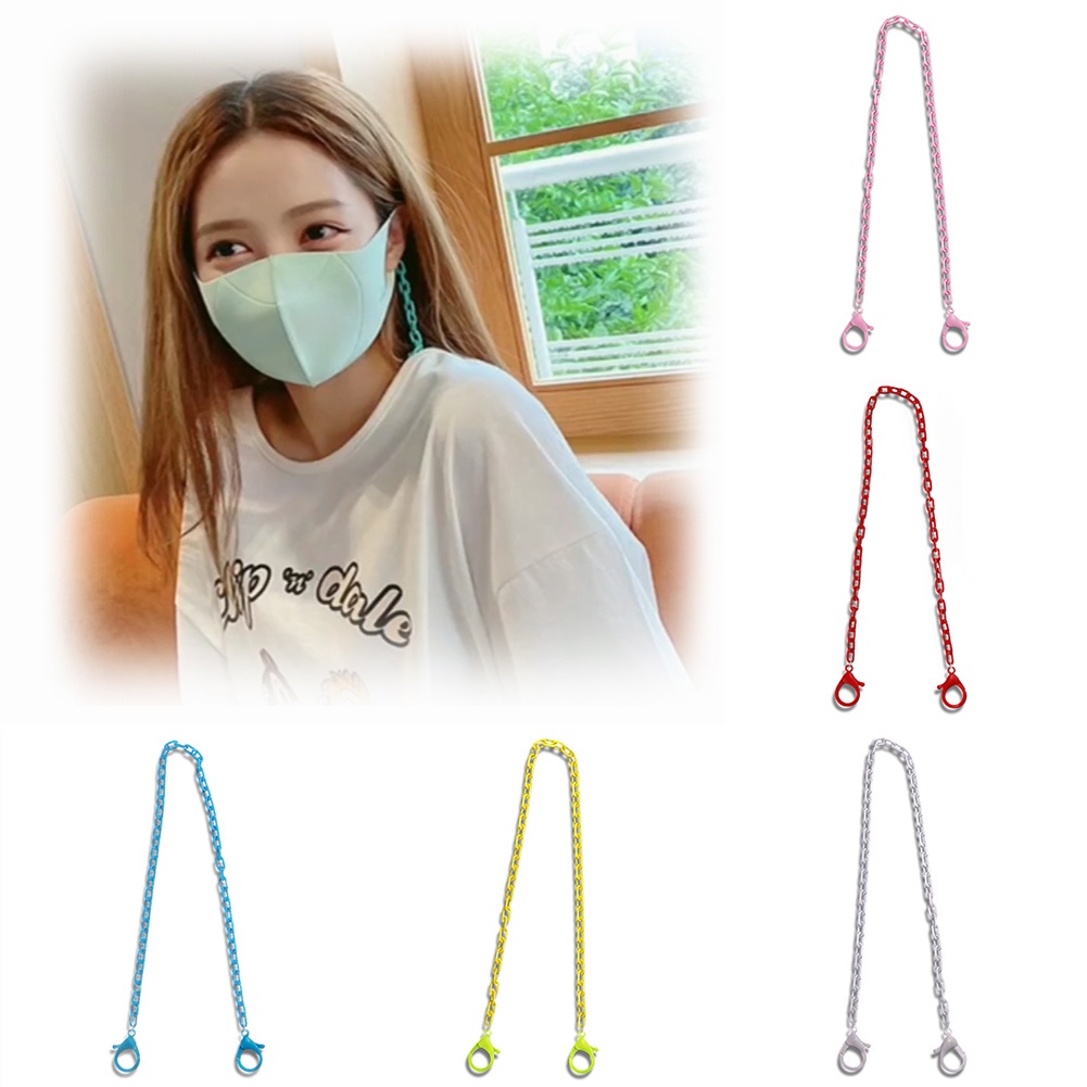 Dây Đeo Mắt Kính Chống Mất Đính Hạt Ngọc Trai Mặt Cười 75cm