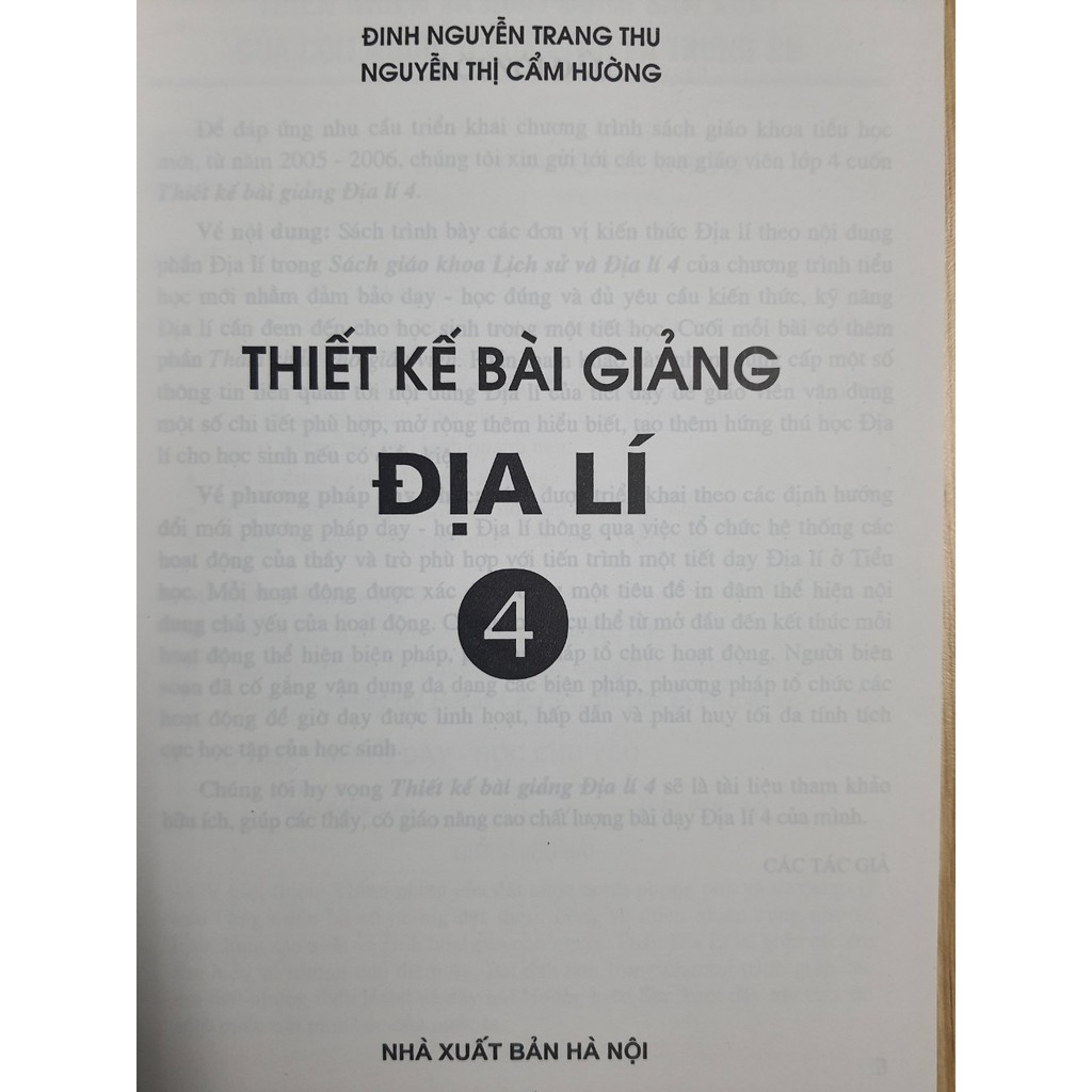 Sách - Thiết kế bài giảng Địa lí 4