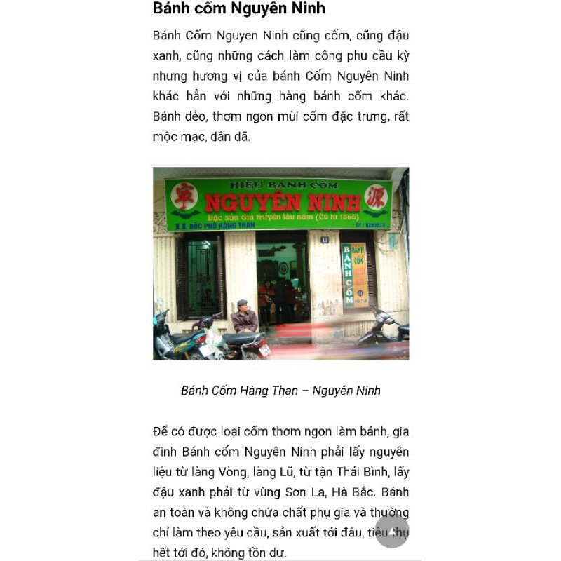 Bánh cốm 130 năm NGUYÊN NINH SINCE 1865 Chính hiệu 11 dốc hàng Than. giá cho 10 bánh.