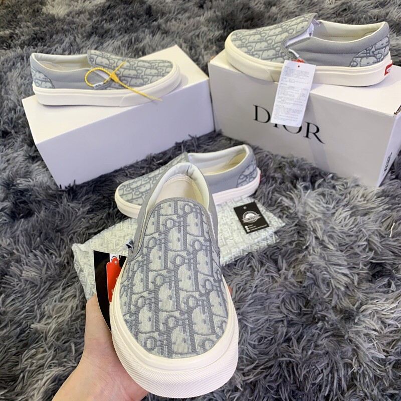 SALE Giầy Thể Thao Vans X Dior Jiont Màu xám Best (ảnh thật+ full hộp) , : ` '