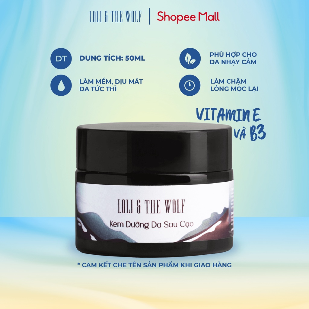 Kem Dưỡng Vùng Kín Sau Cạo Loli The Wolf Ức Chế Lông Mọc, An Toàn Cho Niêm Mạc 50ml