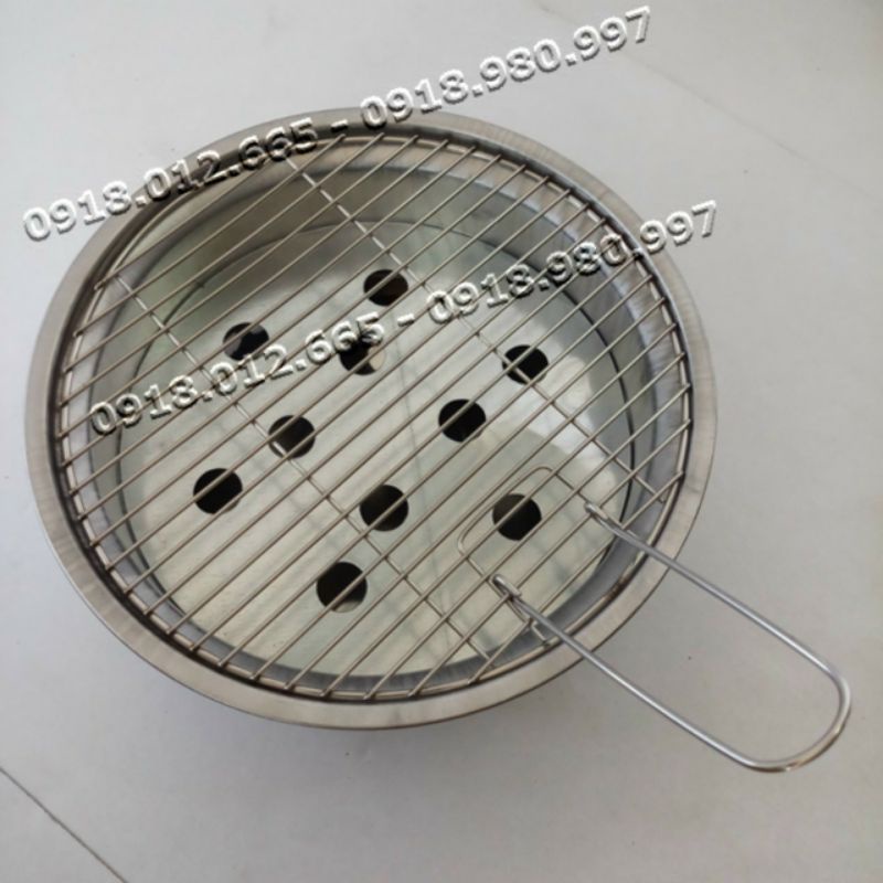 Bếp nướng than inox kèm vĩ nướng tiện dụng