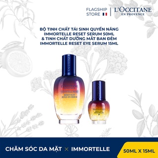 Bộ tinh chất tái sinh quyền năng Reset serum 50ml và Reset eye serum 15ml L'Occitane