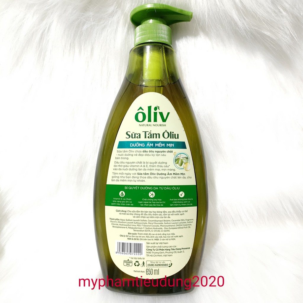 Sữa Tắm Oliv Dưỡng Da Provence Olive Shower Cream 650ml