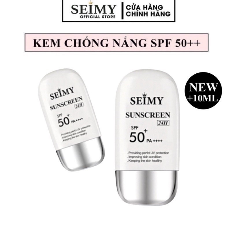 Kem chống nắng dưỡng da dưỡng trắng Seimy - Sunscreen 24h da mặt