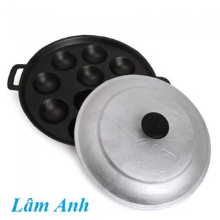 Khuôn Bánh Khọt Chống Dính 10 và 12 Bánh Có Nắp