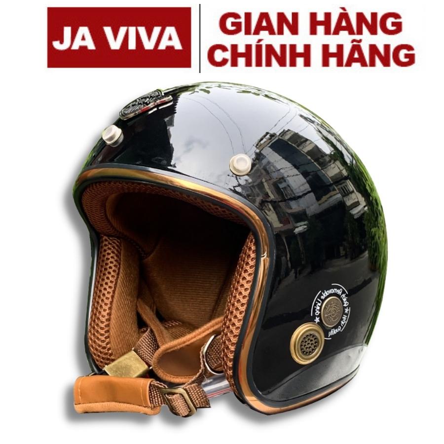 Mũ bảo hiểm phượt 3/4 Napoli, không kính, lót màu, dáng basic cao cấp cho nam nữ