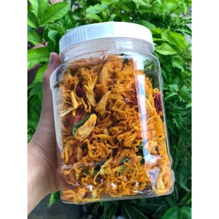 1hủ khô gà lá chanh 500g 75k